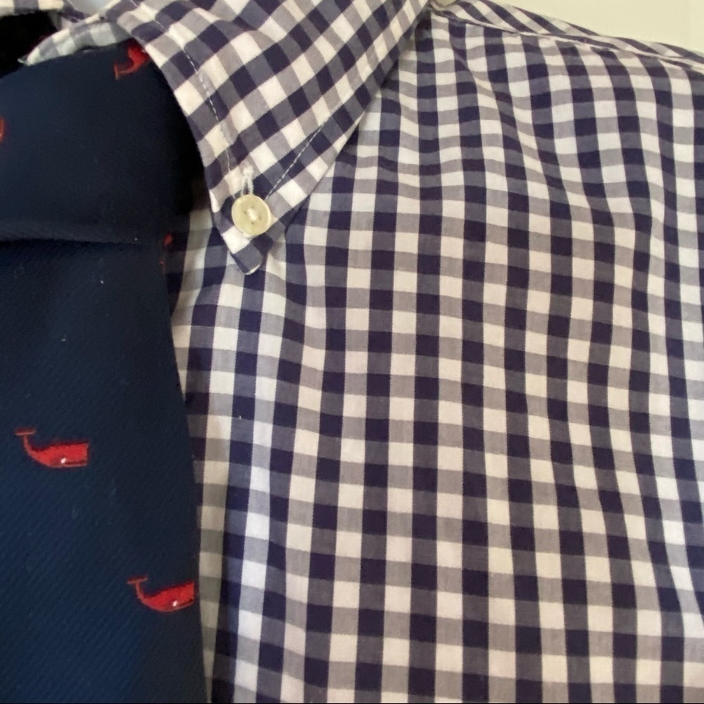Navy check Brooks Brothers shirt. Long sleeve, size large Timelessly handsome